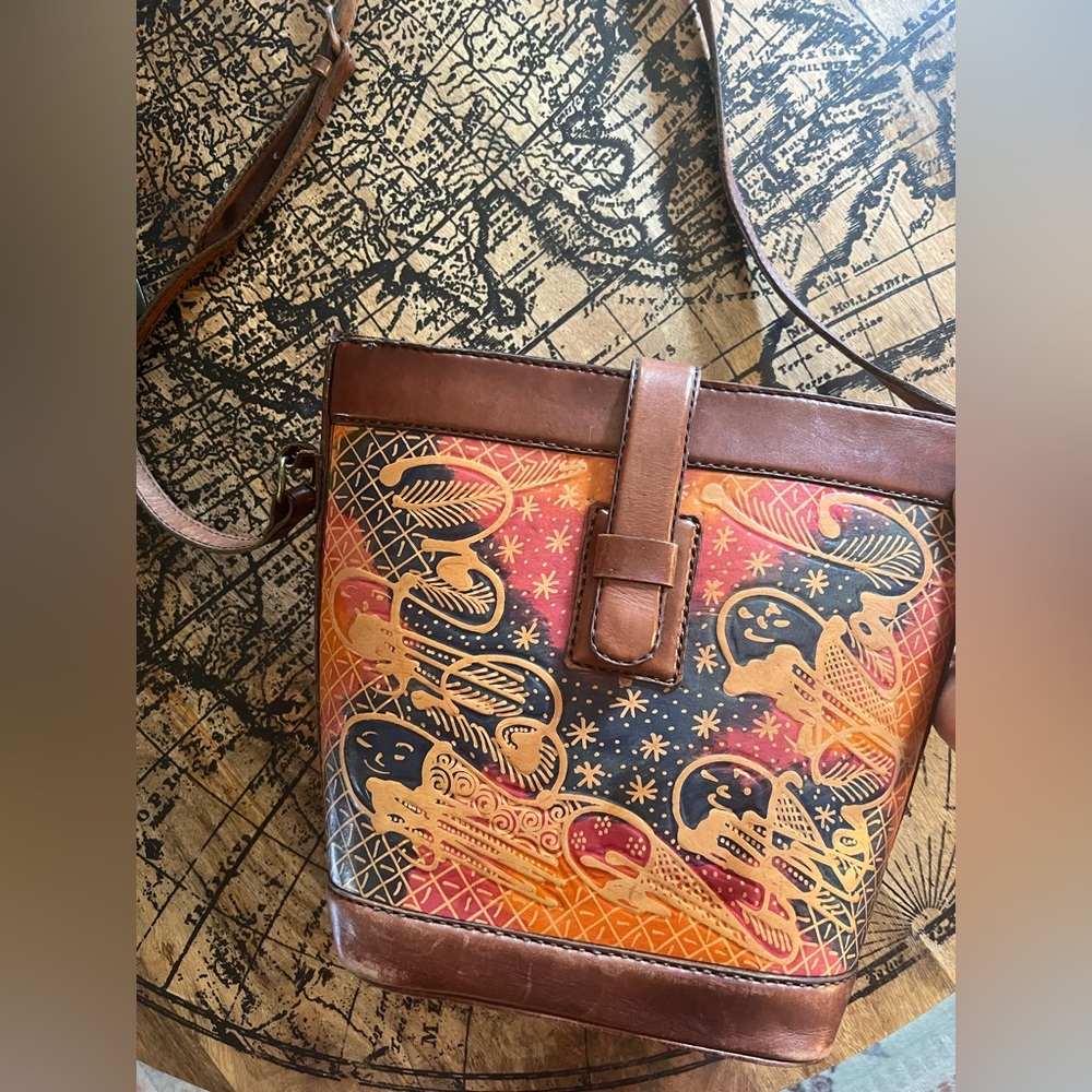 Vintage Artisan Leather Crossbody Bag